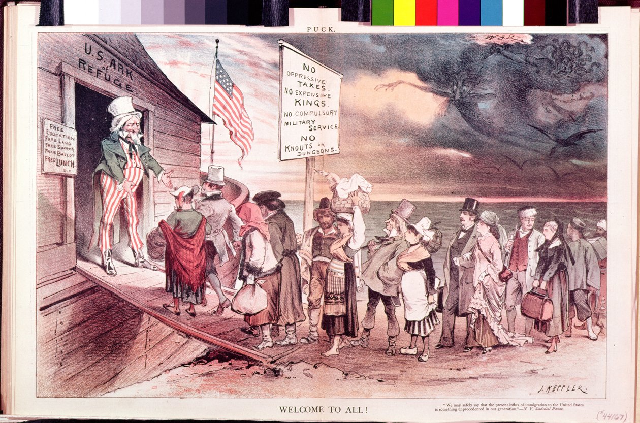 アメリカの雑誌「Puck」のイラストへようこそ